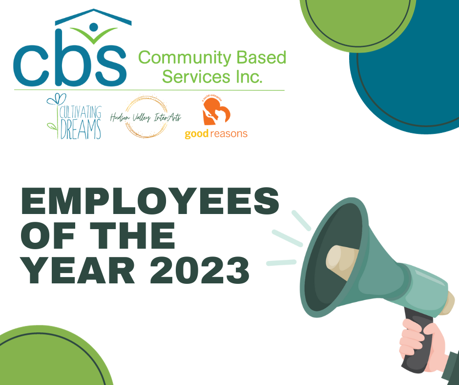 CBS Logo with megaphone announcing Employees of the Year 2023