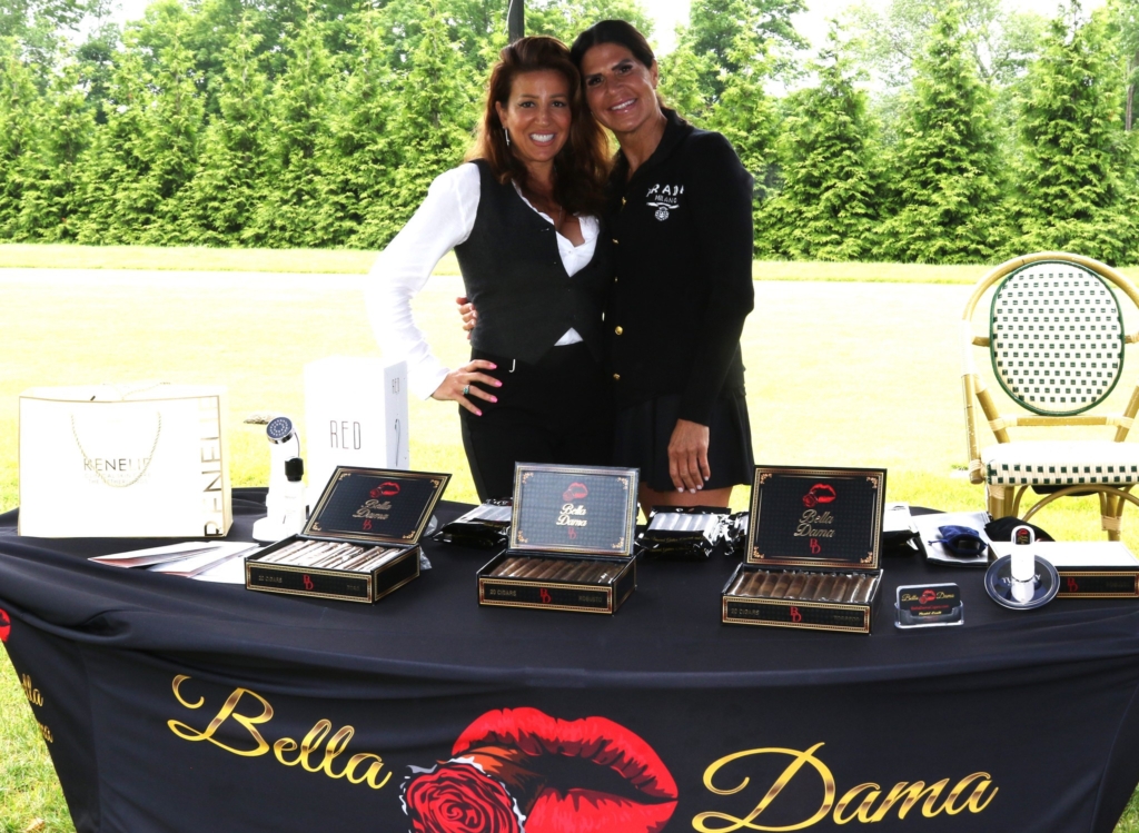Bella Dama Cigars set up shop on the golf course to players' enjoyment.