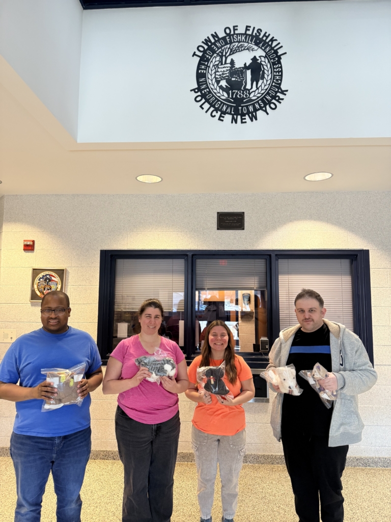 A CBS Day Hab Group delivers stuffed animals to the Town of Fishkill Police Station