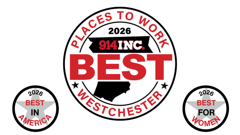 Best Places to Work emblems for Westchester, America and for Women in 2026