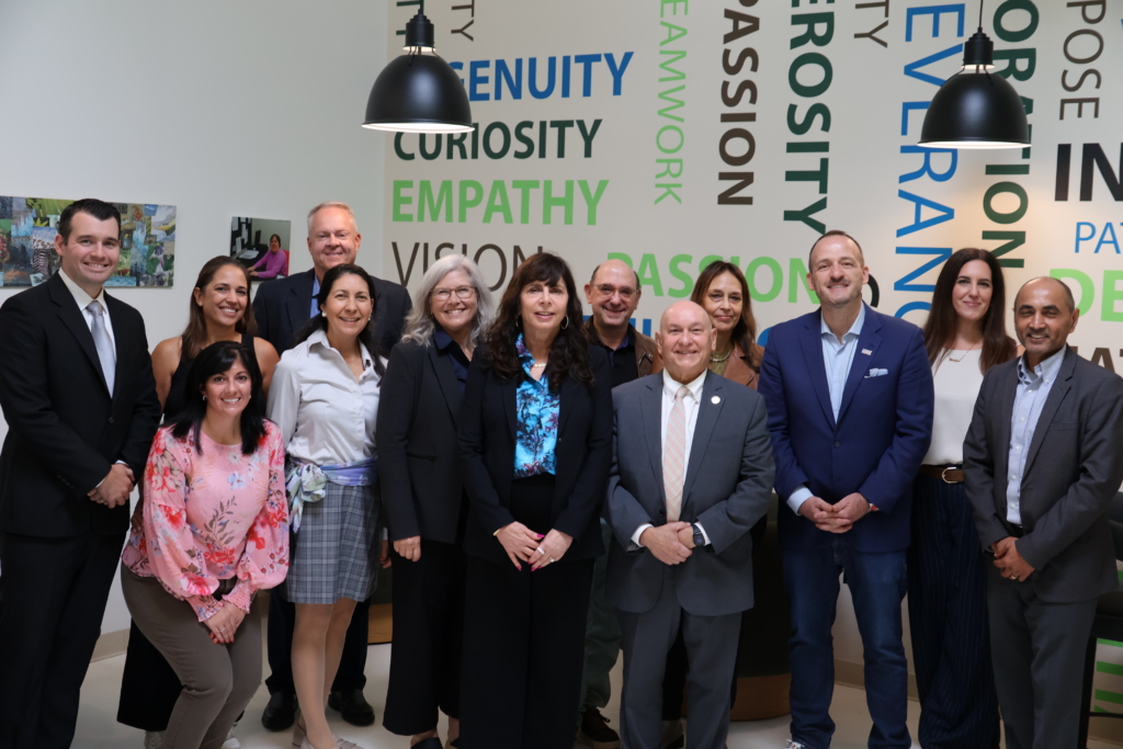 Parents, CBS staff and elected officials gather in the Impact Center for Learning.